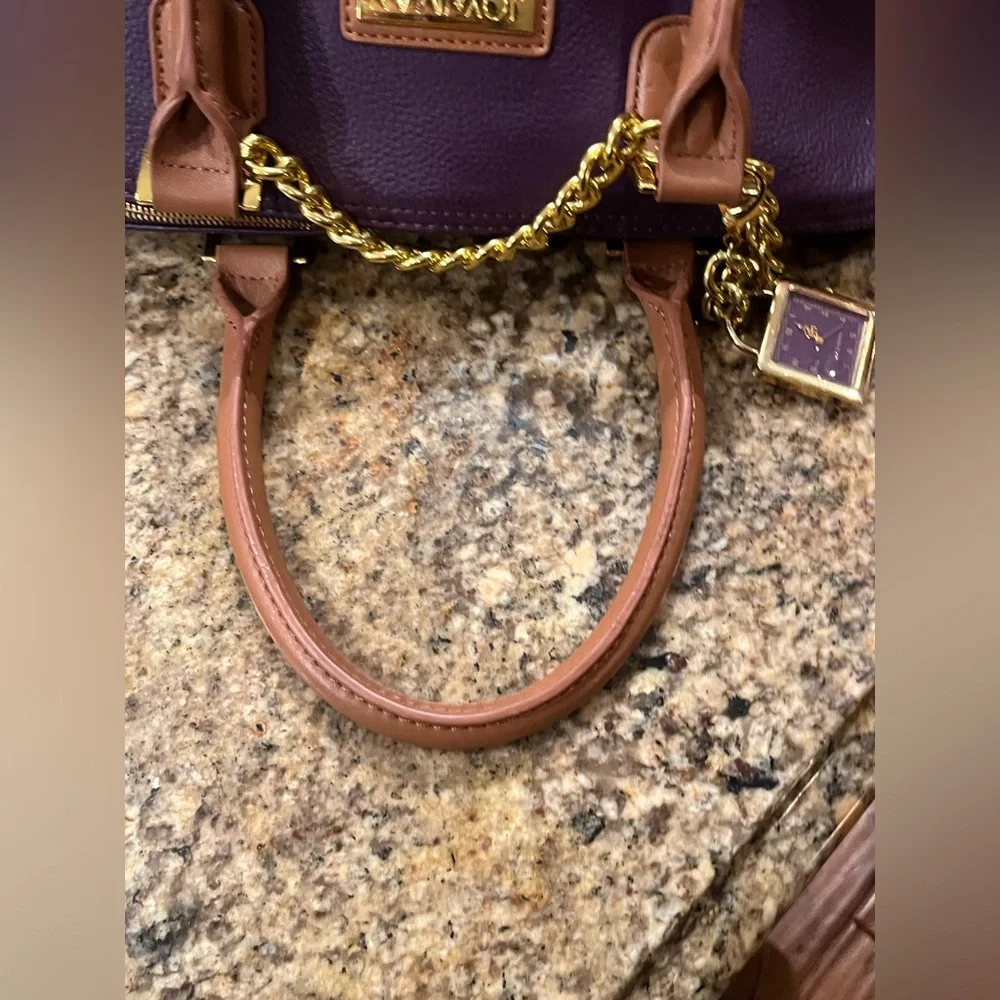 NWOT Joy & Iman Split Leather Timeless Handbag